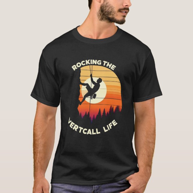 Camiseta Arrancando a vida vertical | Rock Climber (Frente)