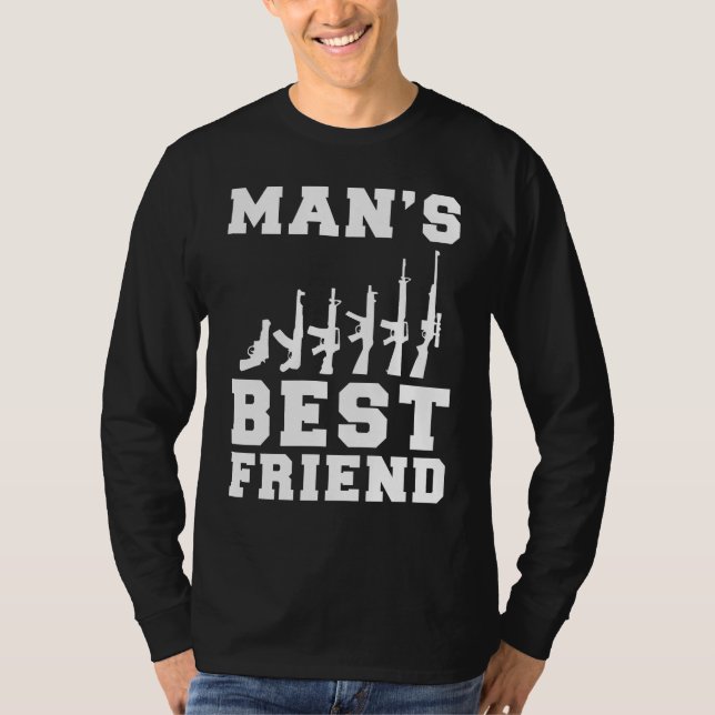 Camiseta Arrancando Chuckles: Arma - É o melhor amigo Tee o (Frente)