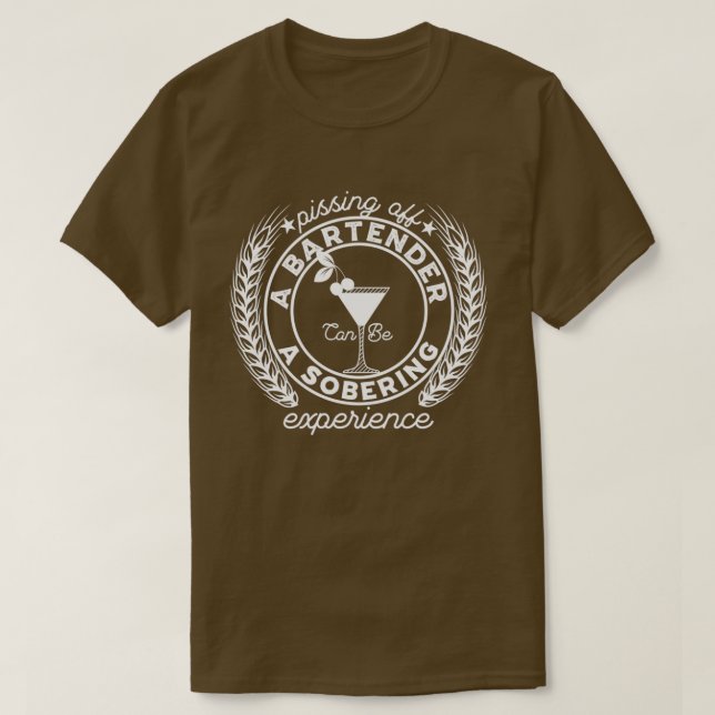 Camiseta Arrancando Um Barman Uma Experiência Sólida (Frente do Design)