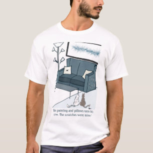 Camiseta Arranhões de Animais de Companhia ou Humanos