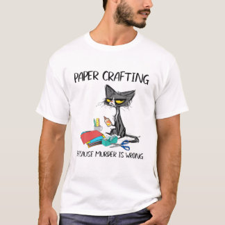 Camiseta Arranjo De Papel Porque O Assassinato É Uma Ideia 