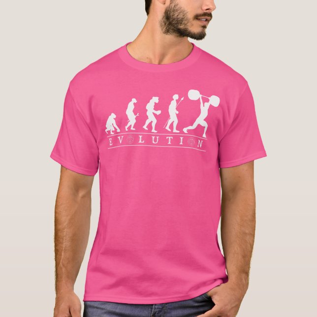 Camiseta Arranjo de Peso Envolvente Engraçado E (Frente)
