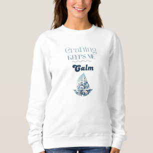 Camiseta Arranjo Me Mantém Calmo Navegando Tipografia