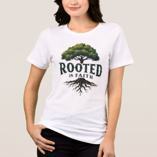Camiseta Arrastada no Gráfico de Árvores Cristãs Faith