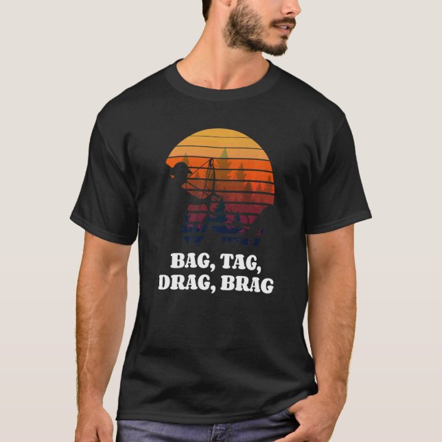 Camiseta Arrastar Arraste Arraste Arraste Arrasto Retro Dee (Frente)