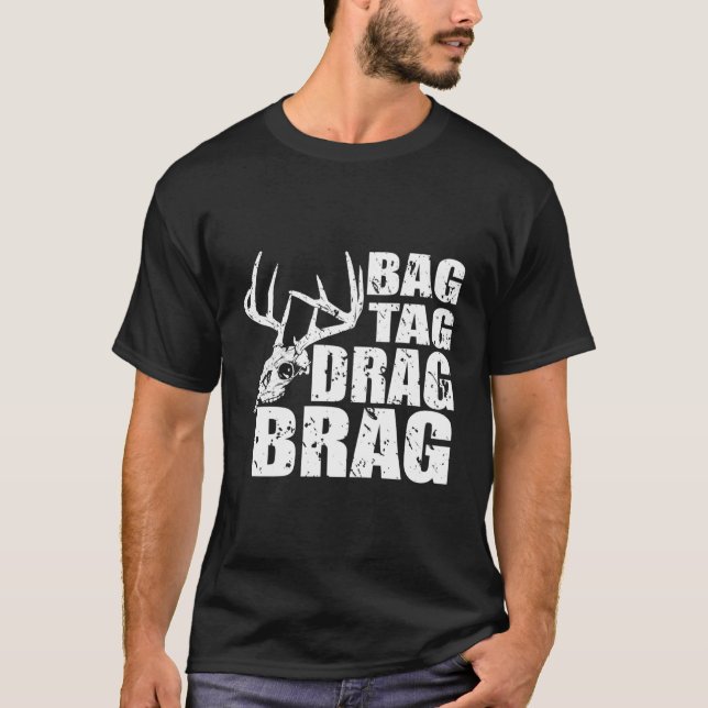 Camiseta Arraste Arraste Arrasto Caçador de Caçadores de Sa (Frente)