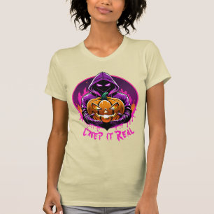 Camiseta Arraste-se de Verdade, ilustração de terror de Hal