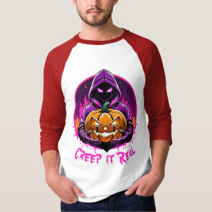 Camiseta Arraste-se de Verdade, ilustração de terror de Hal