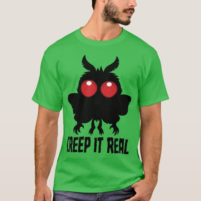 Camiseta Arraste-se de Verdade Mysterioso Cryptid Mothman (Frente)