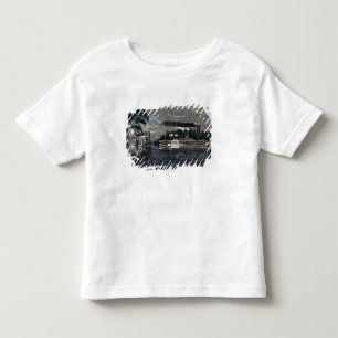 Camiseta Arredondando uma curvatura no barco a vapor de
