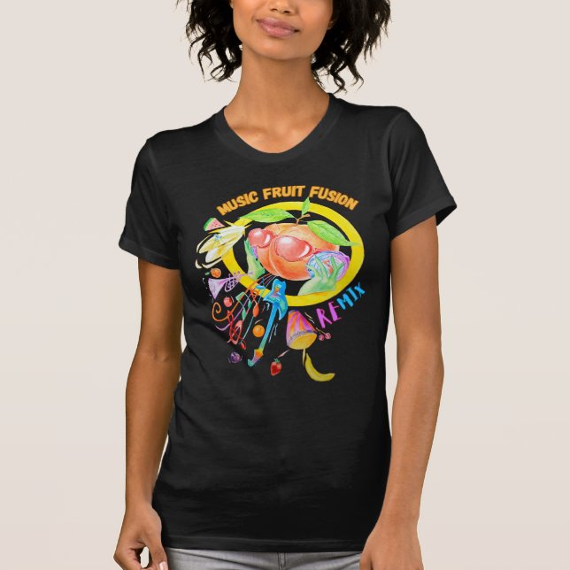 Camiseta Arrefecimento de Frutas de música feminina (Frente)