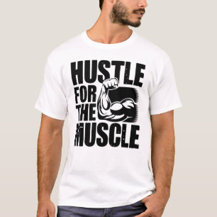 Camiseta Arregaçar para o Músculo Arte de Citação de Ginási