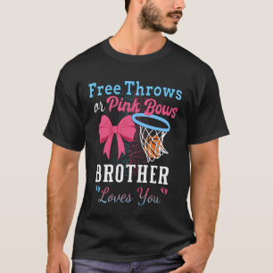 Camiseta Arremessos Livres de Basquete Ou Laços Rosa Irmão