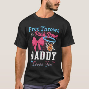Camiseta Arremessos Livres de Basquete Ou Laços Rosa Papai