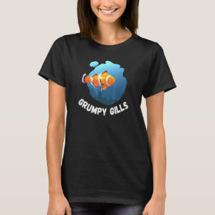 Camiseta Arrepios Grumpy Peixe-Palha Aquário Fins Fishbowl 