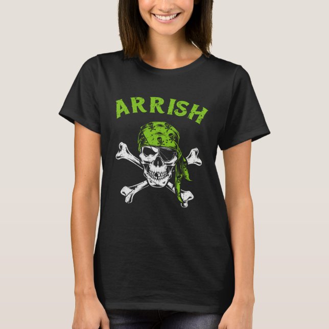 Camiseta Arrish Irish Pirate  St Patricks Day St Paddys Day (Frente)