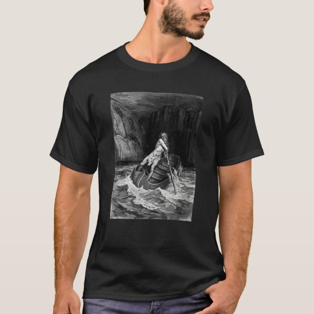 Camiseta Arrival of Charon by Gustave Dore (Frente)