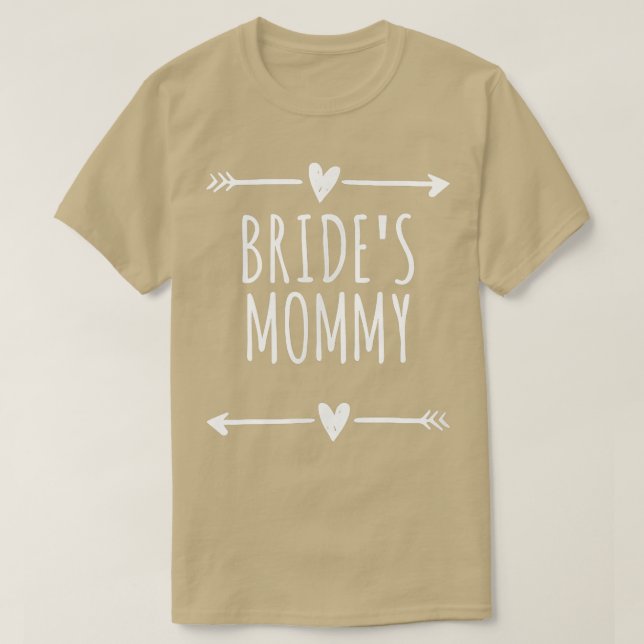 Camiseta Arrows Heart Cute Bride's Mamãe Engraçada (Frente do Design)