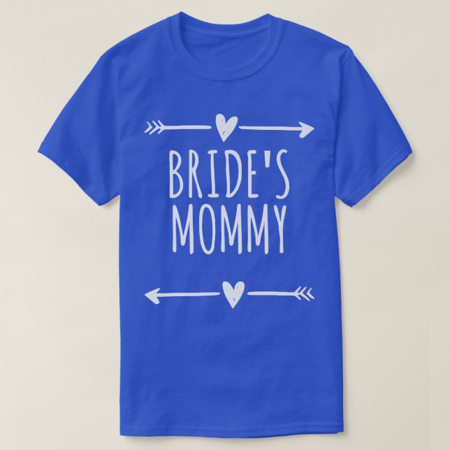 Camiseta Arrows Heart Cute Bride's Mamãe Engraçada (Frente do Design)
