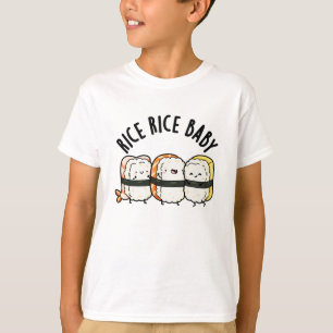 Camiseta Arroz Arroz Bebê Engraçado Sushi Comida Pun