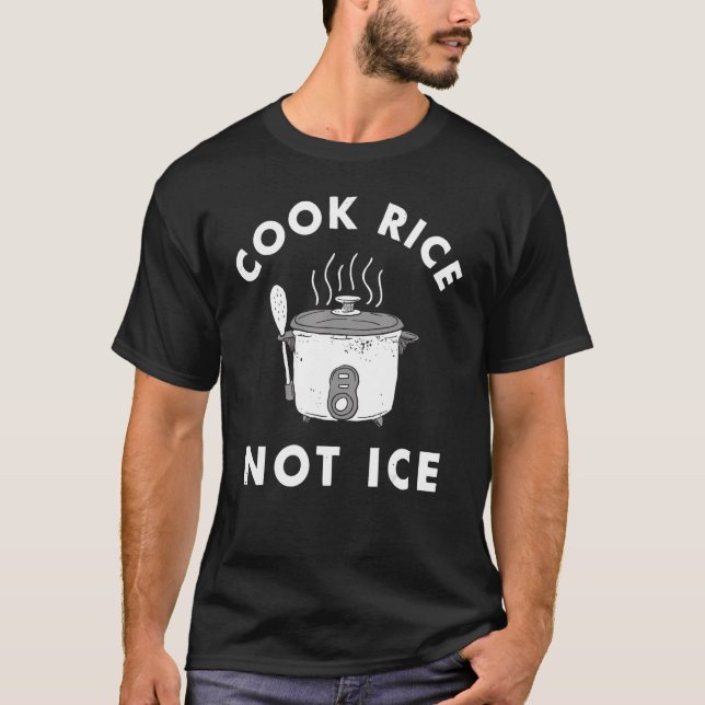 Camiseta Arroz Cook Não Gelo Unisex Para Homens (Frente)