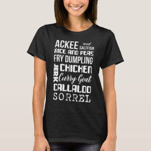 Camiseta Arroz De Ackee De Saltfish E Ervilha De Erva