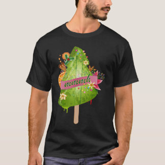 Camiseta Arroz de árvore de Natal e decoração de Natal lumi