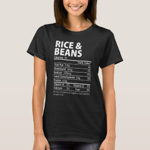 Camiseta Arroz e feijão Comida de Ação de Graças Engraçado