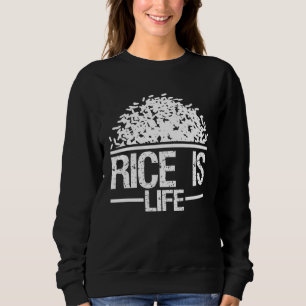 Camiseta Arroz é Vida Comida Asiática Cozinha Filipinas Fi