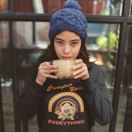 Camiseta Arroz-Pumpkin Diversão Tudo Cai Bebe Cozy