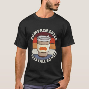 Camiseta Arroz Pumpkin Faz Cair Tão Bonita Queda Outono Sea