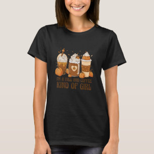 Camiseta Arroz-Pumpkin Recém-Bebida Café outono Seaso