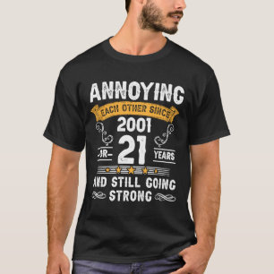 Camiseta Arruinando-Se Desde 2001 21 Anos Casando Um