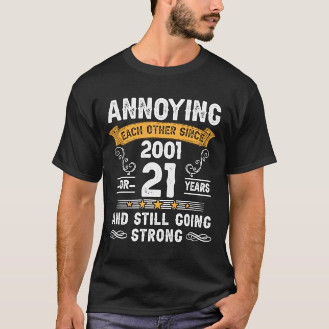 Camiseta Arruinando-Se Desde 2001 21 Anos Casando Um (Frente)