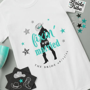 Camiseta Arrumando a Noiva Disco Despedida de Solteira Azul