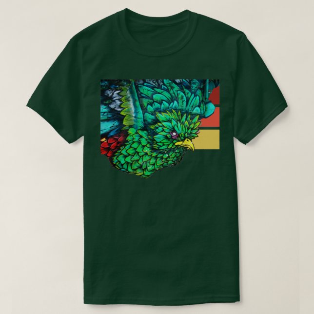 Camiseta Art Bird Guatemala Birds Souvenir Quetzal 6 (Frente do Design)