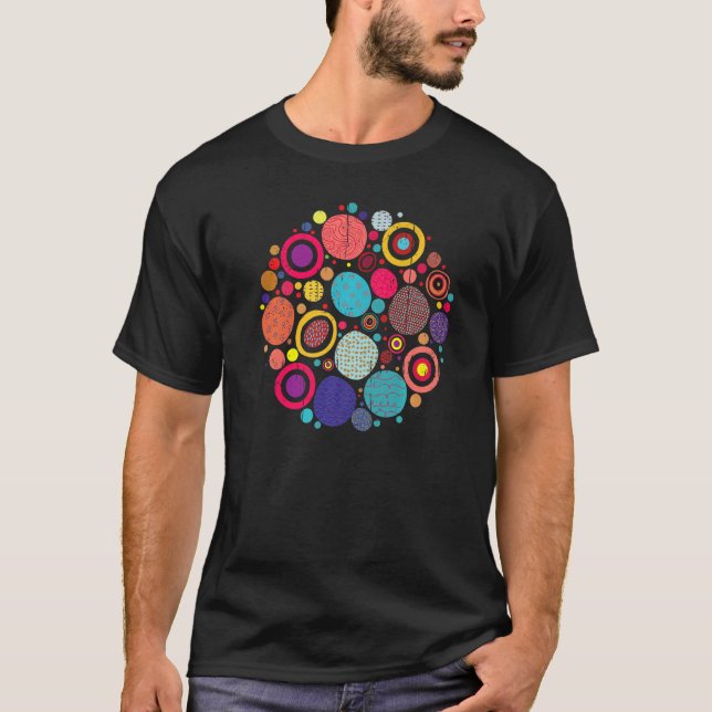 Camiseta Art Colorful Pattern Circle September Internationa (Frente)