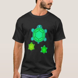 Camiseta Art Curiosa Tartaruga Engraçada para Meninos