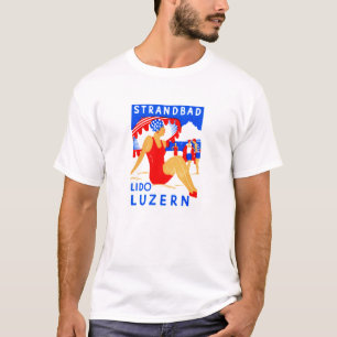 Camiseta Art deco 1929 Strandbad Lido Luzern