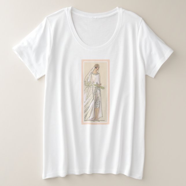 Camiseta Art Deco Bride (Frente do Design)