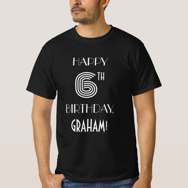 Camiseta Art Deco Estilo Inspirado 6 Festa de aniversário C (Frente)