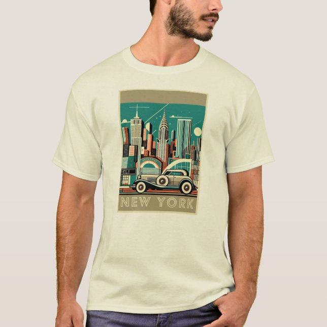 Camiseta Art Deco Nova Iorque (Frente)