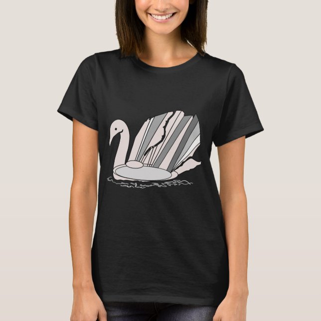 Camiseta Art Deco Swan (Frente)