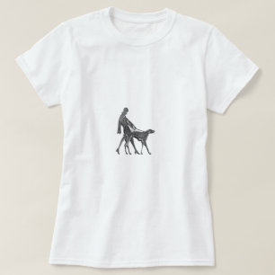 Camiseta Art Deco Woman and Dog