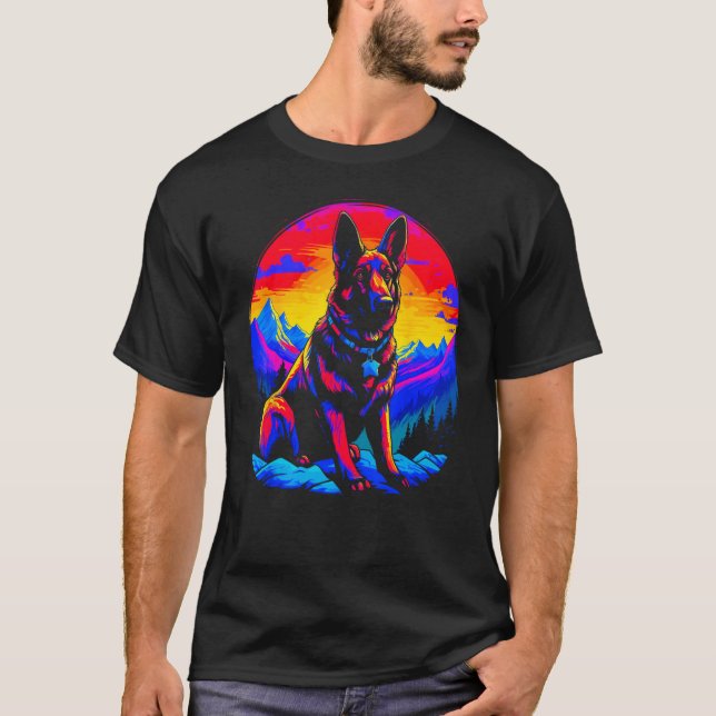 Camiseta Art German Shepherd Dog (Frente)