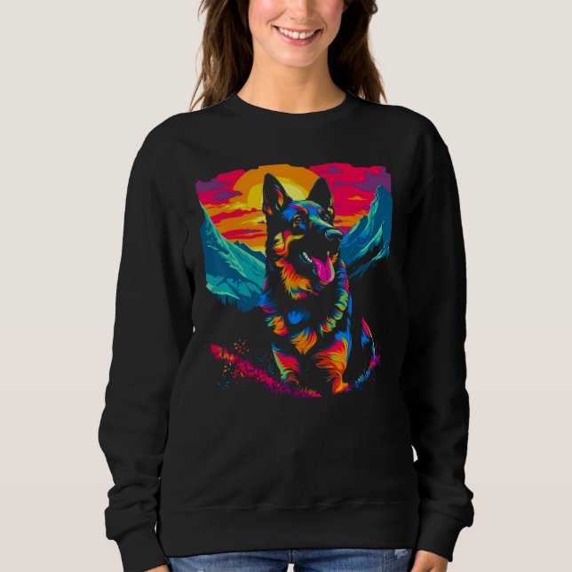 Camiseta Art German Shepherd Dog Hiking (Frente)