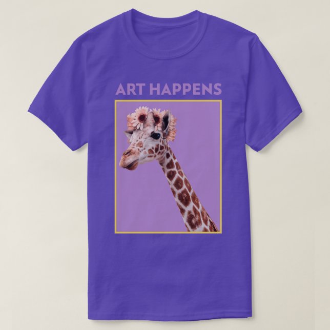 Camiseta Art Happens Art Giraffe (Frente do Design)