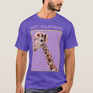 Camiseta Art Happens Art Giraffe