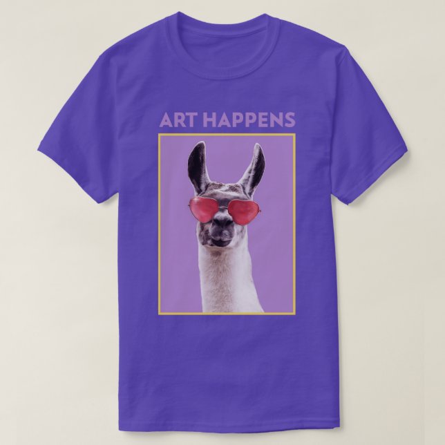 Camiseta Art Happens Art Llama (Frente do Design)