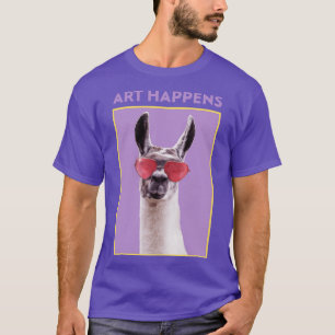 Camiseta Art Happens Art Llama